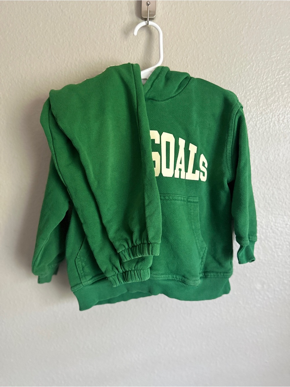 Zara size 3 hoodie and matching size 4 jogger pants “Field Goals” graphic
